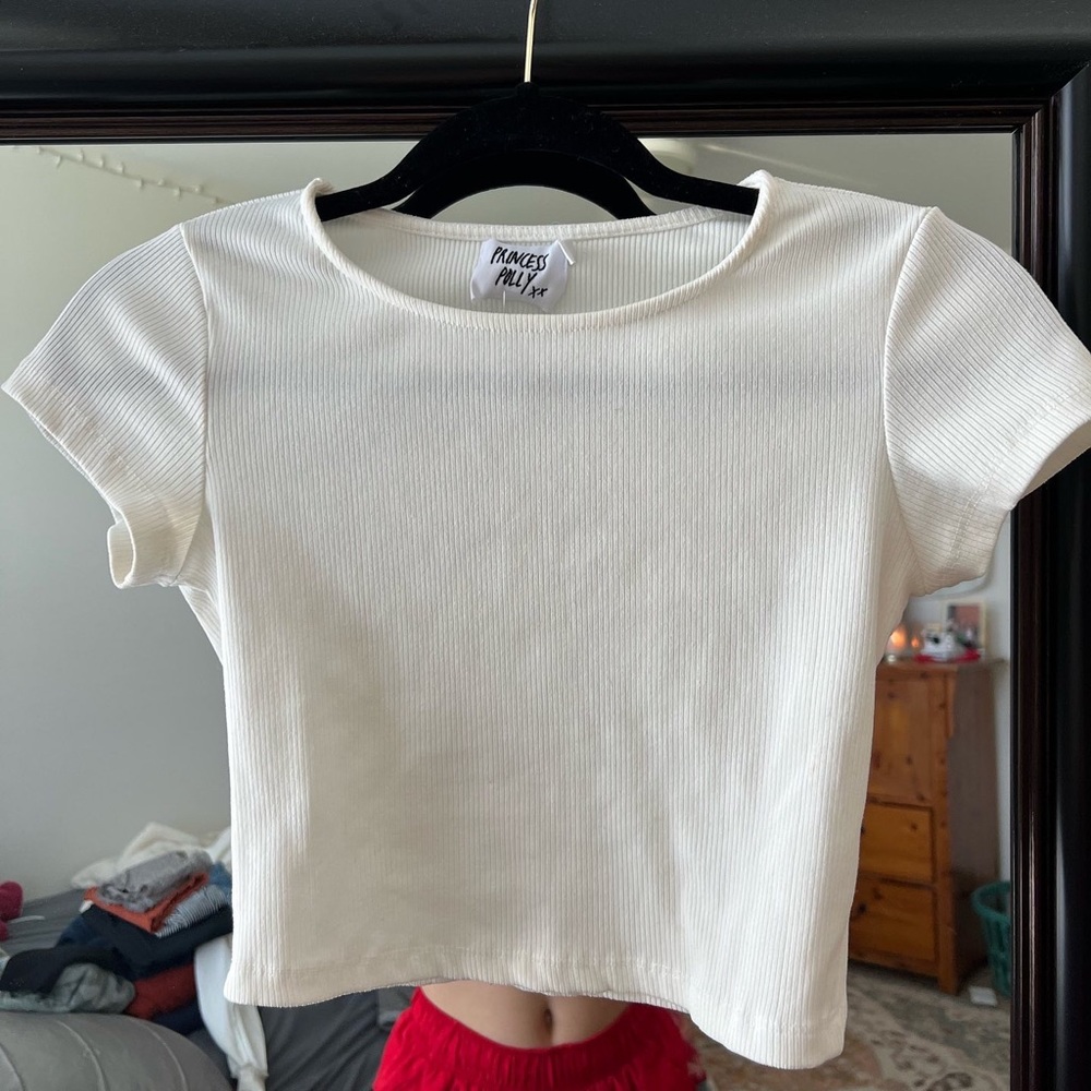 Princess Polly white crop top